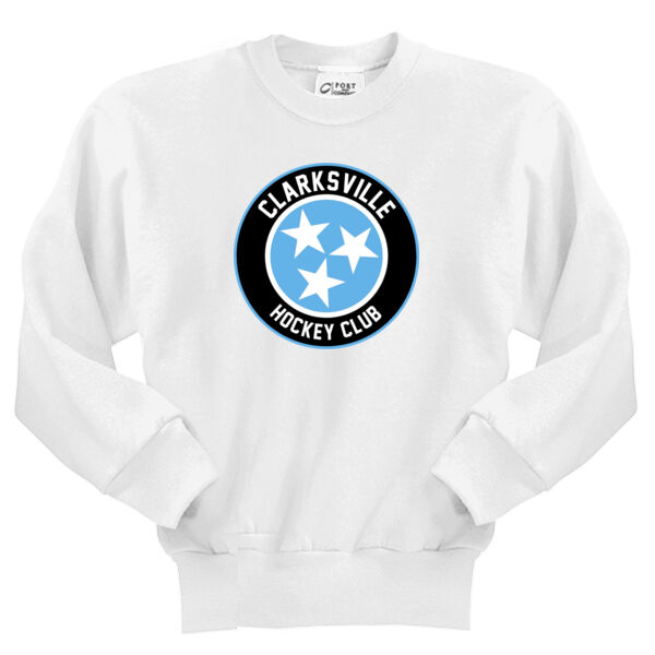 Clarksville Hockey  - Youth Core Fleece Crewneck Sweatshirt Thumbnail