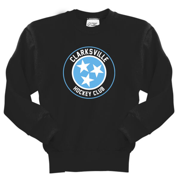 Clarksville Hockey  - Youth Core Fleece Crewneck Sweatshirt Thumbnail